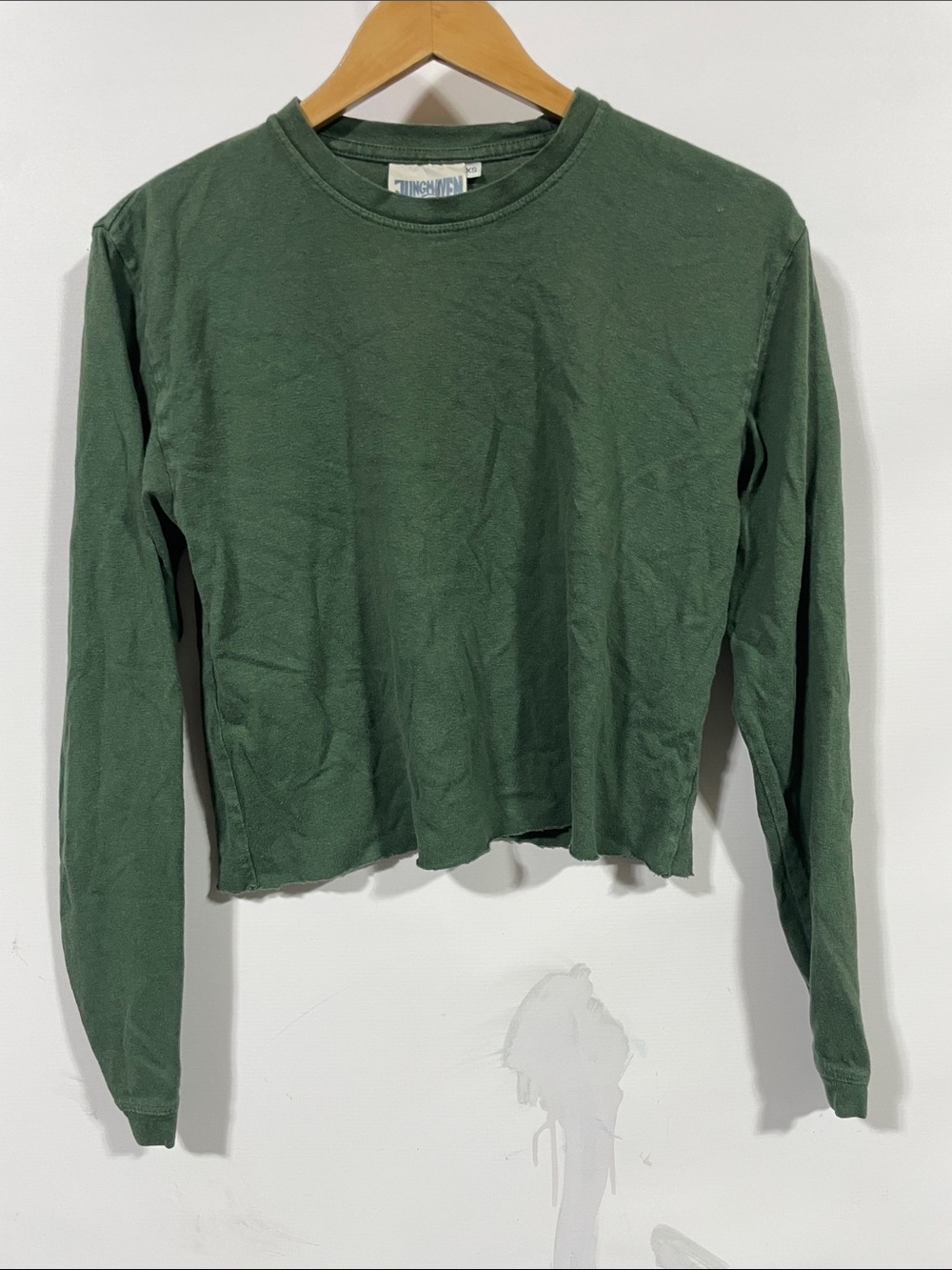 Jungmaven Forest Green Long-Sleeve Crewneck Top